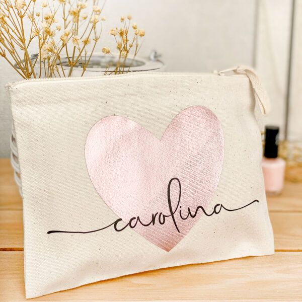Neceser personalizado corazón nombre