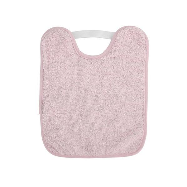 Babero de rizo rosa