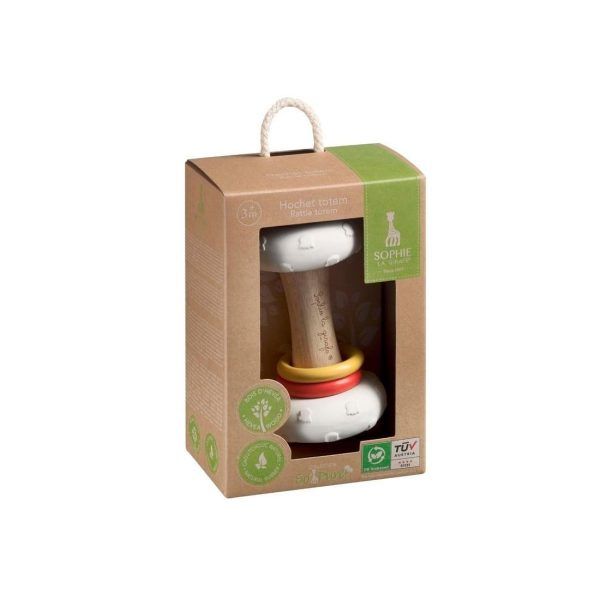 Totem Hochet Caucho y Madera Sophie